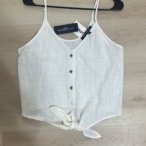 One Clothing White Button-Down Camisole
